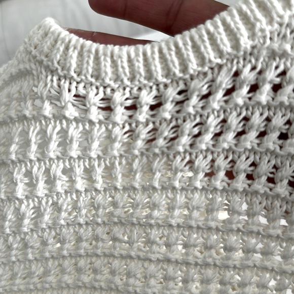 🆕NWT! Madewell Women’s Open Knit Top Sweater Tank Bright Ivory Pull over SZ XXS - Picture 3 of 6